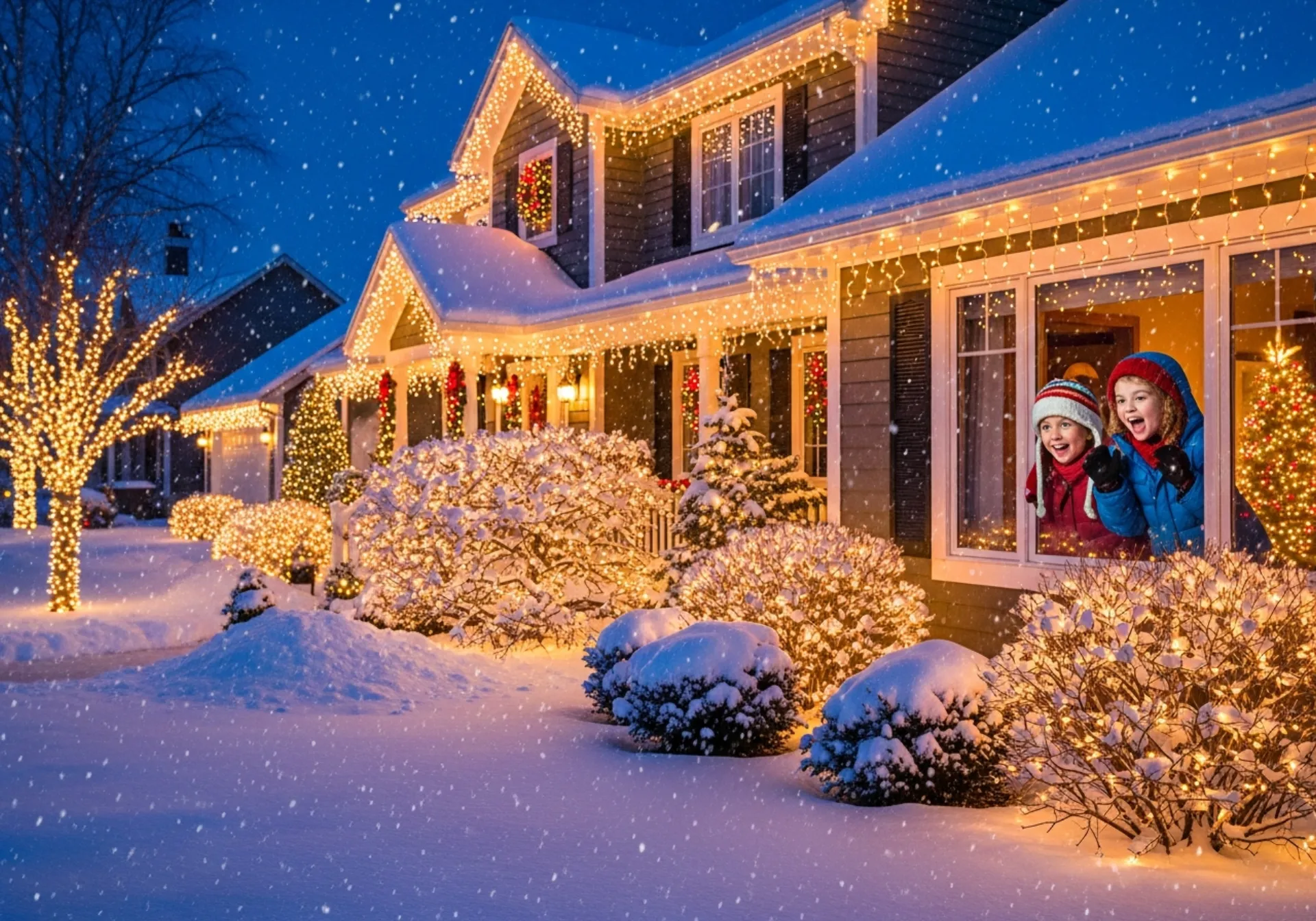 Winter wonderland holiday display